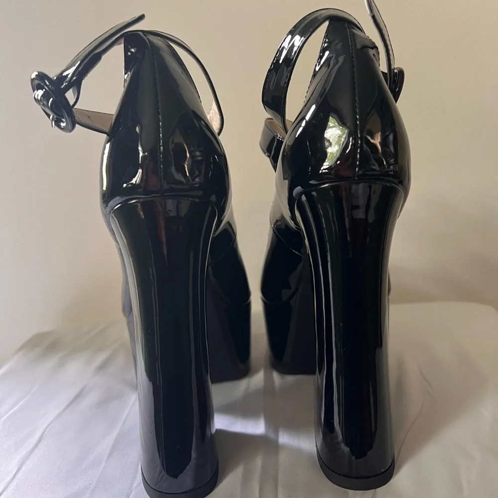 Shagal Dress Platform Heels Chunky Heel Closed Toe Mary Jane Shoes